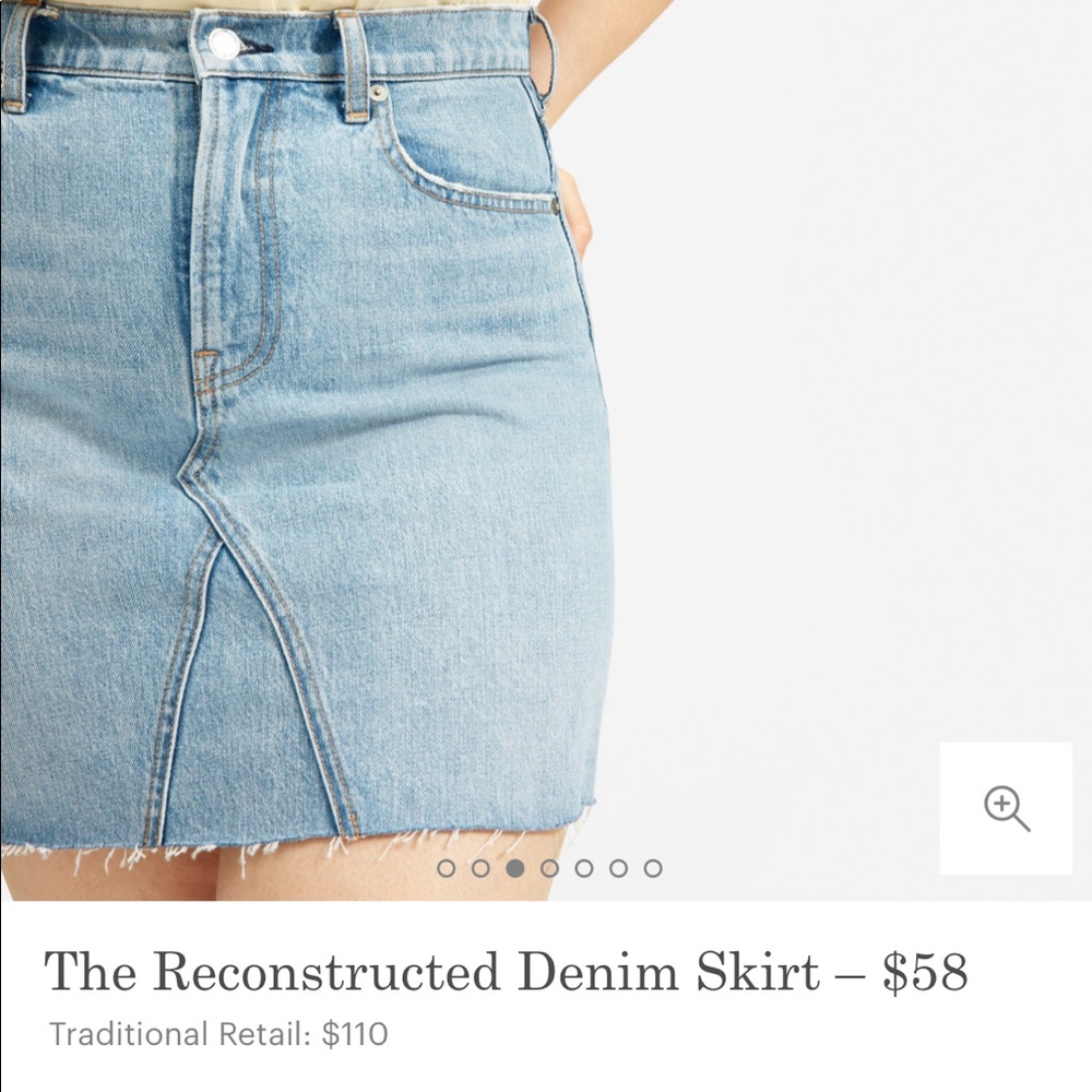 Everlane Reconstructed denim skirt